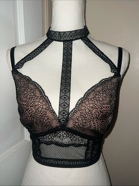 Victoria’s Secret Black Lace Harness Bralette
